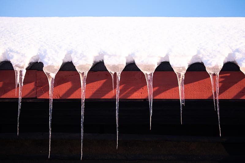 Icicles on a roof